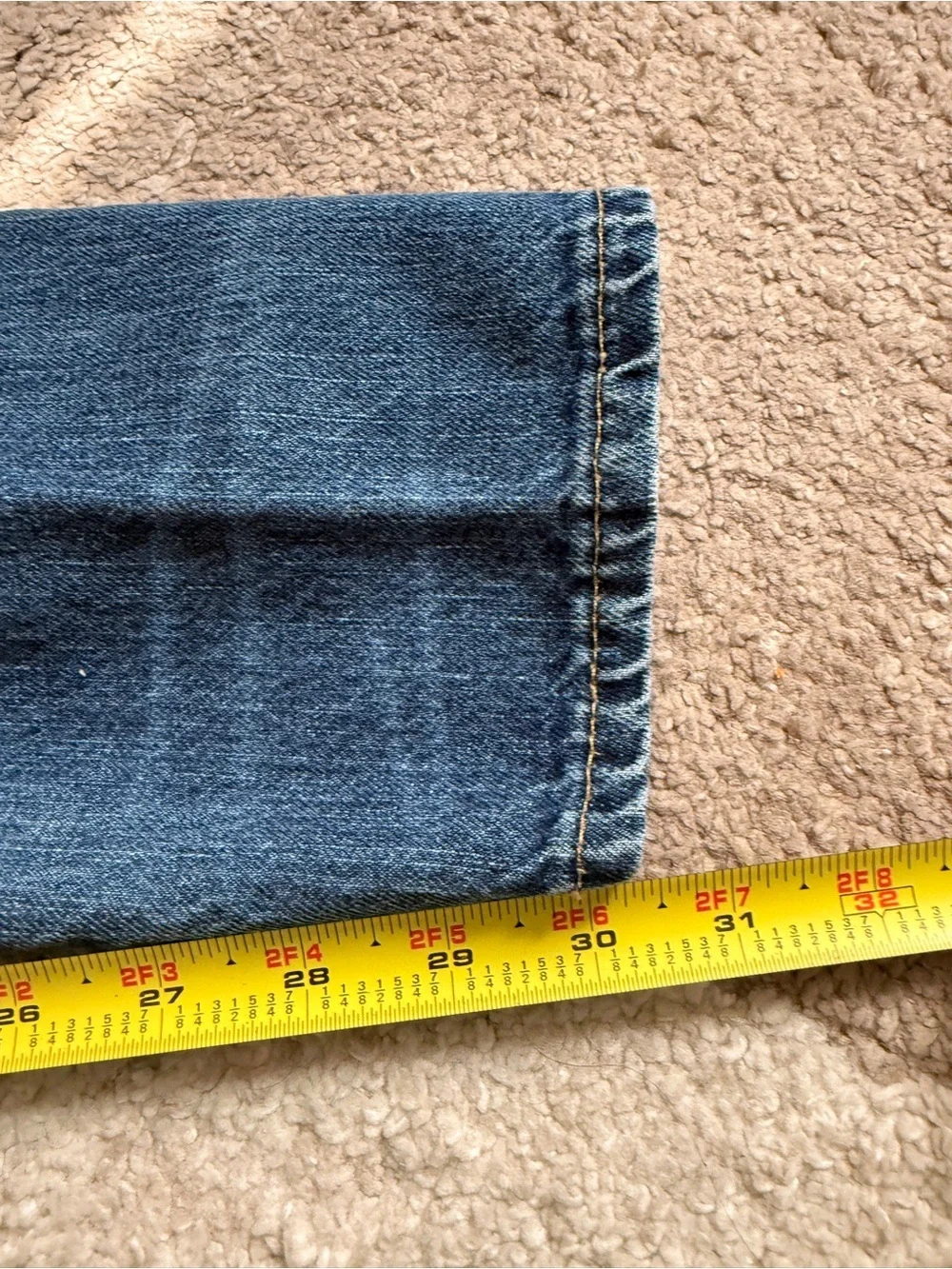 Polo Ralph Lauren Hampton Relax Straight-Leg Blue Denim Jeans- 35 x 32